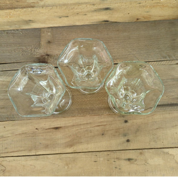 Anchor Hocking Fountainware Clear Footed Sundae Glasses Set of Three - Picture 7 of 11